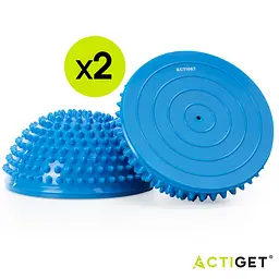 Півсфера масажна балансувальна Actiget Balance Pad 16 см 2 шт масажер для ніг, стоп ACT0117 Blue - мініатюра 6