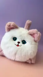 Інтерактивна м'яка іграшка AiDA Smart Blinking Cat біло-рожева - мініатюра 2