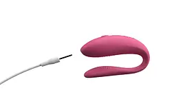 Смарт-вібратор для пар We-Vibe Sync Lite Pink, 10 віброрежимів, можна поєднувати з проникним сексом - мініатюра 5