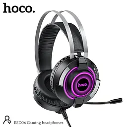 Навушники Hoco ігрові ESD06 Gaming headphones Hi-Res чорні - мініатюра 6