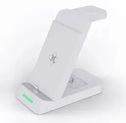 Зарядна станція 3 в 1 для Samsung S24 S23 S22 Note Z Fold Fast Wireless Charger Stand для Galaxy Watch 5 4 3 Activer 2/1 Buds