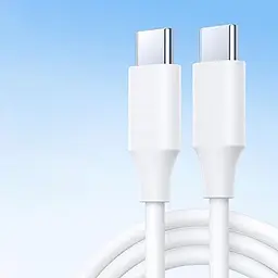 Кабель швидкісний Foxconn USB-C USB-C для iPhone 1 5, 60 W білий - мініатюра 1