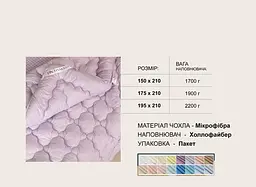 Ковдра двоспальна стьобана з мікрофібри Damani 21891 175х210 см біла - мініатюра 2