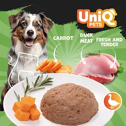 Консерви для собак UNIQ PETS DOG WET FOOD ROYAL DUCK з качкою, 375 г - мініатюра 4