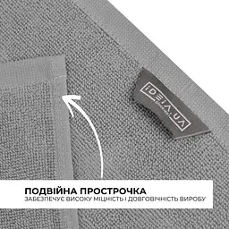 Килимок для ніг та ванної кімнати Idei бавовна жаккард з ніжками 50х70 см сірий (8-35875*004) - мініатюра 4