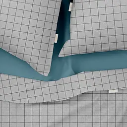Комплект постільної білизни Cosas полуторний з простирадлом на резинці GREY GEOMETRY CS3 160 x 220 см (CellAshgrey_El-68Sky_160) - мініатюра 3