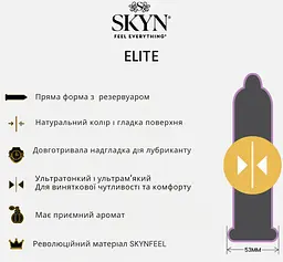 Презервативи Skyn Elite без латексу 6 шт. (ROZ6501053539) - мініатюра 2