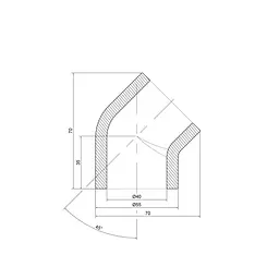 Кутник PPR Thermo Alliance 40, 45° DSE104 - мініатюра 1