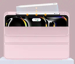 Чохол-книжка CDK для Apple iPad Pro 12.9" 4gen 2020 екокожа/силікон Smart Case cлот стилус(017899) pink - мініатюра 3