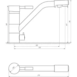 Змішувач для кухні під осмос Globus Lux Lazer GLLR-0555-10-BB (11154) - мініатюра 9
