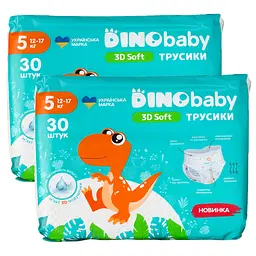 Підгузки-трусики Dino Baby 3D Soft 5 (12 - 17 кг), 60 шт
