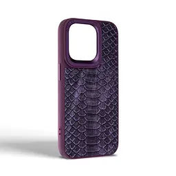Кожаный чехол для Apple iPhone 15 Pro, Harder Lizard, фиолетовый, термополиуретан ТПУ + экокожа с имитацией кожи ящерицы, панель, защита корпуса, противоударный, микрофибра, рамка вокруг камеры, защита всего корпуса, (ARM76870) - мініатюра 2