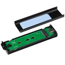 Корпус для M.2 NVME/SATA SSD CHIEFTEC CEB-M2C-TLE, aluminium,USB 3.2 Gen2 Type-C, Black, RETAIL - мініатюра 2
