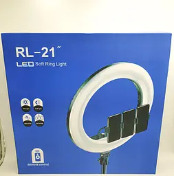 Кільцева лампа 55см 55W LED Ring Light RL-21 зі штативом 2 метри - мініатюра 7