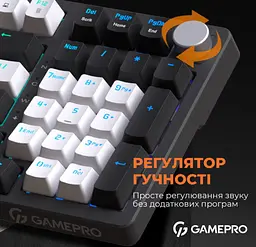 Механічна ігрова клавіатура GamePro GPMK-170 Outemu Red Switch Hot-Swap RGB Black - мініатюра 15