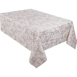 Скатертина водовідштовхувальна Lefard Home Textile Max Flor 140х140 см бежева (715-376) - мініатюра 2