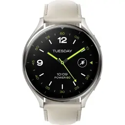 Смарт-годинник Xiaomi Watch 2 Titan BHR9306GL Gray Case White Leather Strap (1093970) - мініатюра 2