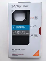 Оригінальний протиударний чохол для iPhone 13 Pro Max (6.7") Gear4 Brooklyn MagSafe Black - мініатюра 7