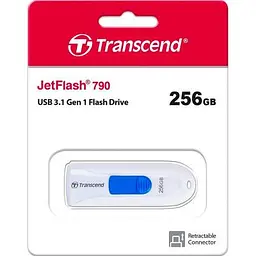 USB флеш накопичувач Transcend 256GB JetFlash 790 White USB 3.1 (TS256GJF790W) - мініатюра 5