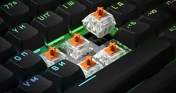Клавіатура бездротова Hator Rockfall 3 Mecha TKL Wireless Помаранчево-чорний (HTK850UA) - мініатюра 10