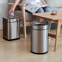Відро для сміття кругле без кришки Jah 12 л 21.1x21.1x33 см срібний металік (JAH351 silver) - мініатюра 5