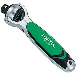Тріскачка 1/2" з шарніром (360°) Toptul, 72 зубці, укорочена CJNM1616