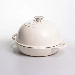 Жаровня-голландська піч чавунна емальована 2 л, бежевий Yongkang HP-FLG-22 BEIGE - мініатюра 5