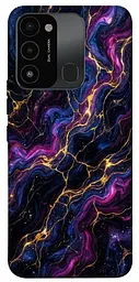 TPU чехол Demsky Purple space marble для TECNO Spark 8C