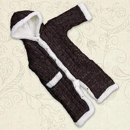 Чоловічок "Сніжок-2" з капюшоном в'язка, махра зріст 74 см (6 – 9 місяців) Betis Шоколадний