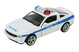 Іграшкова поліцейська машина легкова Ford Mustang GT 1:43 Автопром металева 4372, 2 кольори, в коробці. 14,5x6,5x7см - мініатюра 2