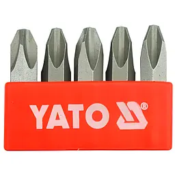 Викруткові вставки до ударних викруток Yato хрестовий шліц PH3х36 мм HEX Ø= 5/16 5 шт. (YT-2811)