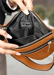 Поясна сумка бананка шкіряна Sambag Tirso BTS натуральна руда шкіра 30.5 х 14 см (81333121w) - мініатюра 7