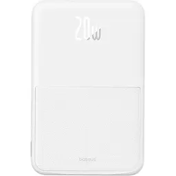 Портативна батарея Baseus MagPro Magnetic Bracket 5000mAh АКБ магнітний білий P10064101223-00 - мініатюра 6