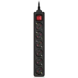 Мережевий фільтр живлення REAL-EL RS-6 Protect M 3m, black (EL122300034) - мініатюра 2