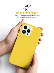 Силиконовый чехол для Apple iPhone 15 Pro Max, ICON2 Case, желтый, противоударный, панель, защита всего корпуса, матовая поверхность Soft Touch, выступает над дисплеем, совместим с защитными стеклами и пленками, с микрофиброй, ArmorStandart (ARM77003) - мініатюра 8