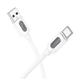 Дата кабель Borofone BX114 Structure USB to Type-C 3A (1m) White - мініатюра 2