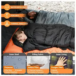 Спальний мішок KingCamp Sevan 250 Grey (KS2422_GREY_L) - мініатюра 8