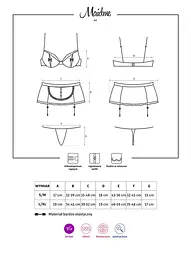 Костюм покоївки Obsessive Maidme L/XL чорний - мініатюра 6