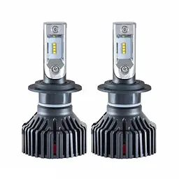 LED лампи автомобільні Solar H7 12/24V 8000Lm 60W 6000K IP67 радіатор та кулер 2 шт (8307)