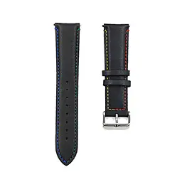 Безель ATR і шкіряний ремінець Sikai для смартгодинника Xiaomi Watch S3/S4 Black-rainbow - мініатюра 6