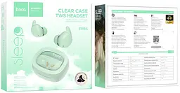Навушники Hoco EW65 Shadow true wireless sleep BT headset, BT5.3, 30mAh, 500mAh, 4h, green - мініатюра 3