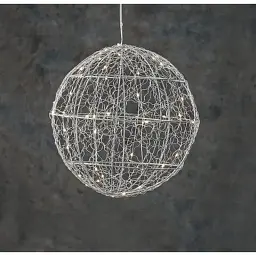 Прикраса декоративна Luca Lighting Куля Срібна D25 см 30 led (8718861660951)
