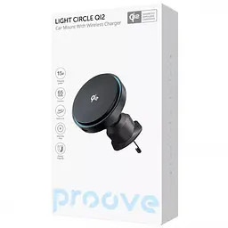 Автотримач із бездротовою зарядкою Proove Light Circle Qi2 15W (WHLC15010002) WHLC15010002 - мініатюра 5