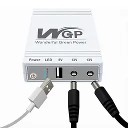 Джерело безперебійного живлення з блоком живлення Mini UPS WGP UPS103C Quick Charge 20000mAh 5V/12V/12V, Li-ion 4*5Ah, для роутера та оптичного терміналу. Блок живлення 12/3А (36W) (42-00317) - мініатюра 7