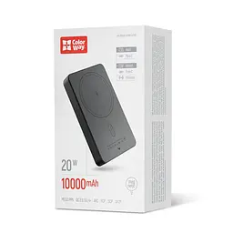 Універсальна мобільна батарея ColorWay 15W MagSafe 10000mAh Чорний (CW-PB100LPA1BK-WPDD) - мініатюра 2