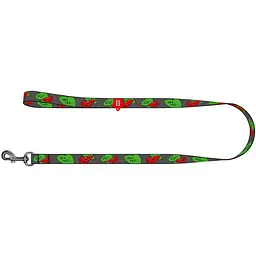 Повідець для собак Waudog Nylon Калина, нейлоновий, S, 122х1,5 см, сірий - мініатюра 2