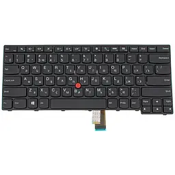 Клавіатура для ноутбука LENOVO (ThinkPad: E450, E450c, E455 series) rus, black (оригінал) - мініатюра 2
