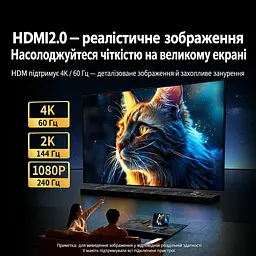 Док-станція USB-C UGREEN CM511 хаб 6 в 1 HDMI 4K 60 Гц / 2K 144 Гц / 1080p 240 Гц 3 USB-A та 1 USB-C для даних до 10 Гбіт/с вхід USB-C PD 3.0 до 100 Вт заряджання ноутбука до приблизно 85 Вт максимальна потужність із зарядним пристроєм USB-C PD 100 Вт Windows/macOS/Linux HDR Mac серії M смартфони й планшети з повнофункціональним USB-C захист від перенапруги перевантаження й короткого замикання алюмінієвий корпус кабель приблизно 20 см космічний сірий (45031) - мініатюра 6