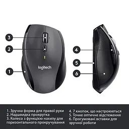 Бездротова миша Logitech M705 Marathon Wireless Black (910-001949) - мініатюра 6