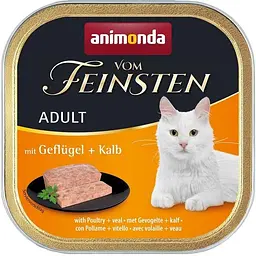 Вологий корм Animonda Vom Feinsten для котів з птицею і телятиною 100 г
